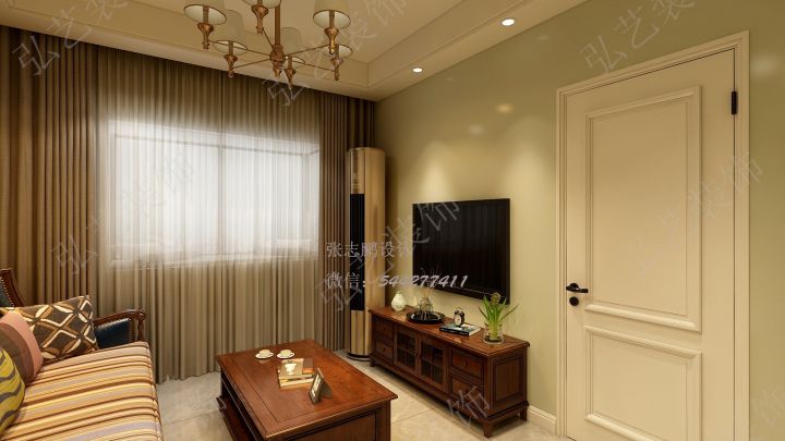 景泰翰林-73平米-美式风格