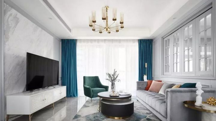 120㎡的轻奢美式家，精致的不像话！