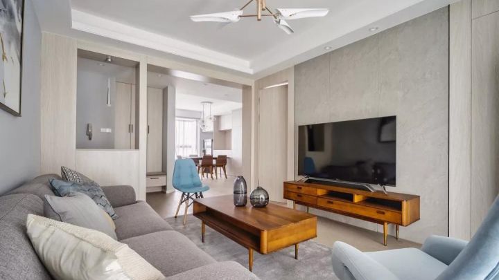 温馨三口之家，简洁实用的浅调北欧风！