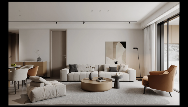 143㎡实用简约风一镜到底